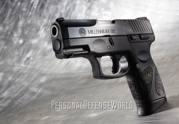 With its lightweight 22-ounce polymer frame,  thin profile, and ramped barrel, the newly designed Millennium G2 is the ideal concealed carry handgun.