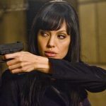 Angelina using a GLOCK in the film Salt