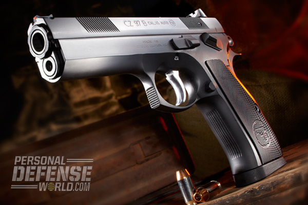 Based on the legendary CZ 75 design, but bolstered to fire heavy-hitting .45 ACP cartridges, the 97 B is reliable, accurate and very easy to manipulate and control.