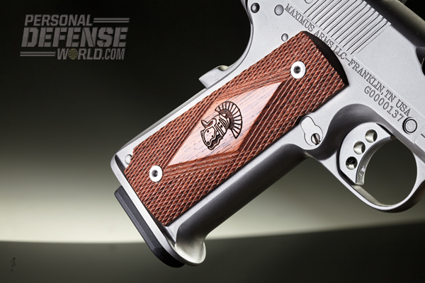 A flared mag well offers both a secure hold and greater ease of reloading.
