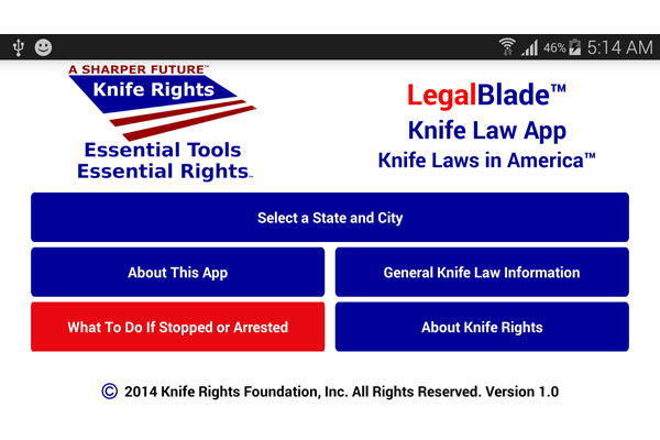Knife Rights LegalBlade App
