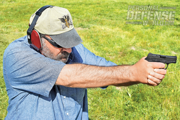 Though small, the locked-breech M&P Bodyguard proved to be an accurate shooter with minimal recoil. 