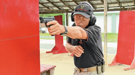 Bill Rogers provides students with an intense five days of non-stop handgun training, which culminates in the taking of the “Test.”