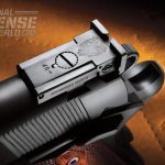 The target style rear sight is fully adjustable and finely calibrated.