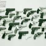 The 32 handguns concealed by John Bianchi.