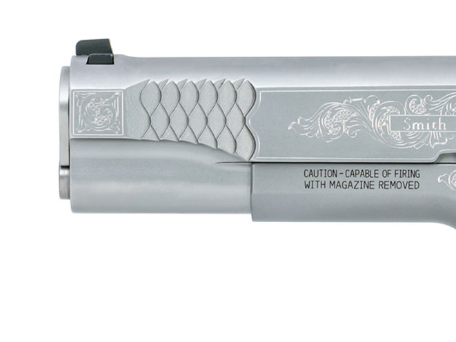 Smith & Wesson, SW1911, smith & wesson SW1911, engraved SW1911, smith & wesson engraved SW1911, SW1911 muzzle