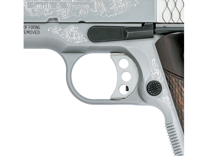 Smith & Wesson, SW1911, smith & wesson SW1911, engraved SW1911, smith & wesson engraved SW1911, SW1911 trigger