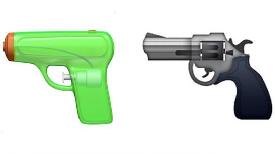 gun emoji, handgun emoji, apple handgun emoji, apple gun emoji