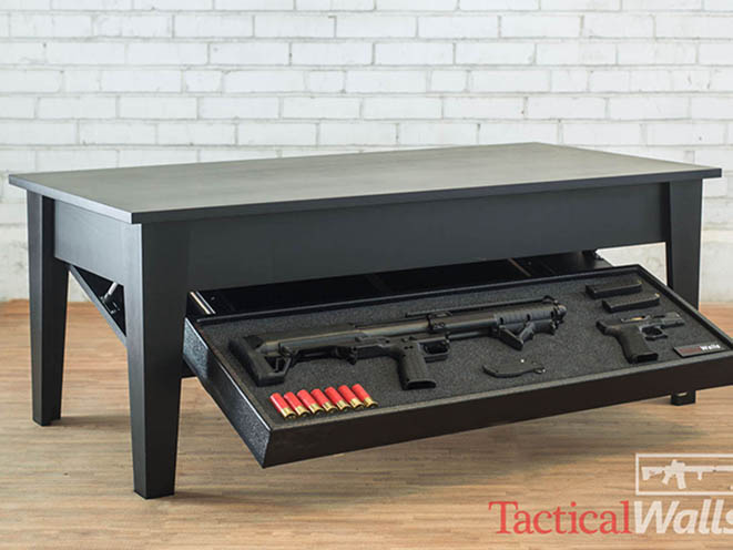 Tactical Walls Concealment Coffee Table gun safes