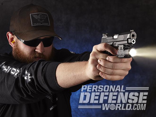Wilson Combat EDC X9 pistol aiming
