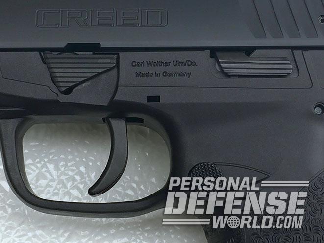 Walther Creed pistol slide release