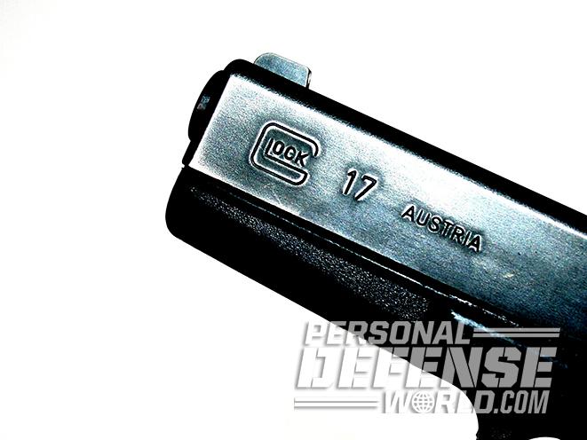Glock 17 pistol markings