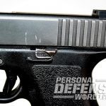 Glock 17 pistol rear slide