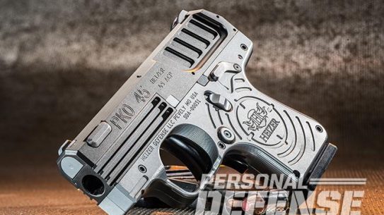 Heizer Defense PKO-45 pistol left angle