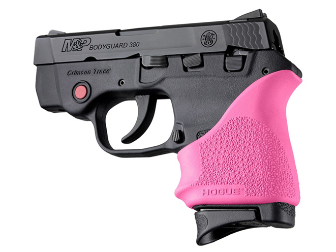 pink Hogue HandALL beavertail grip for s&w bodyguard 380