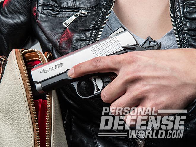 Sig 1911 Two-Tone Ultra Compact pistol purse