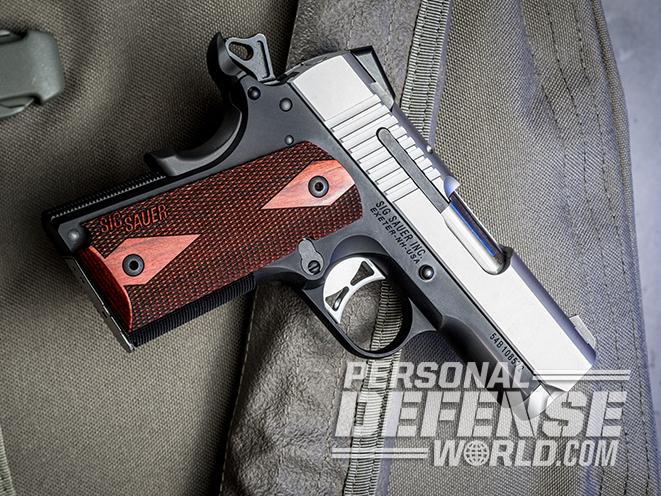 Sig 1911 Two-Tone Ultra Compact pistol different angle