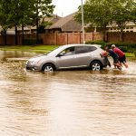 hurricane harvey flooding car