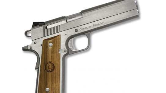 Coonan MOT 10 10mm stainless steel pistol rendezvous right