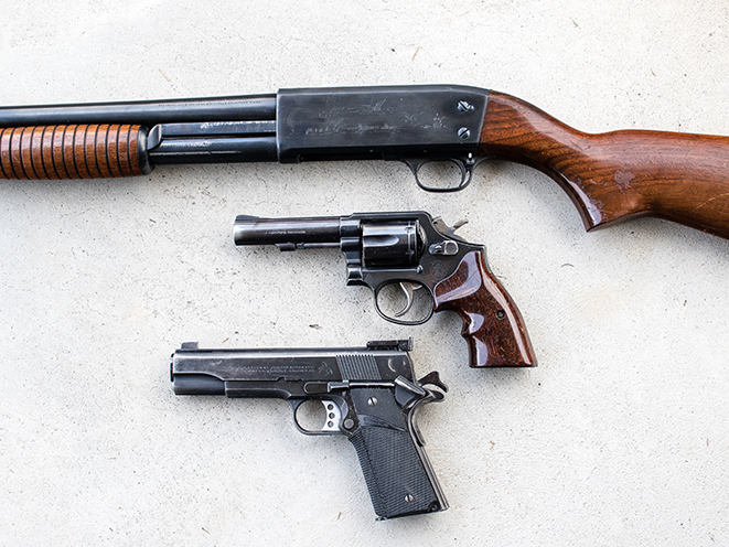 backup gun revolver and 1911