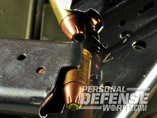 handgun ammo magazine closeup