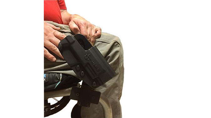 Comp-Tac wheelchair holster right profile