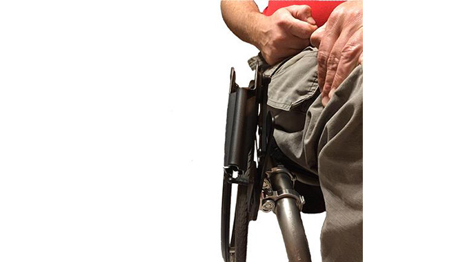Comp-Tac wheelchair holster front view
