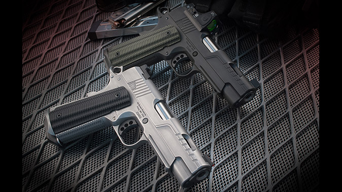 Ed Brown FX1 pistol side by side