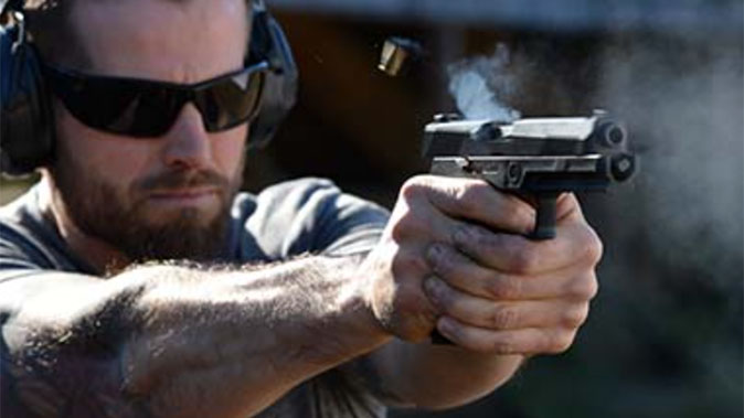 sig p320 pistol action shot shooting