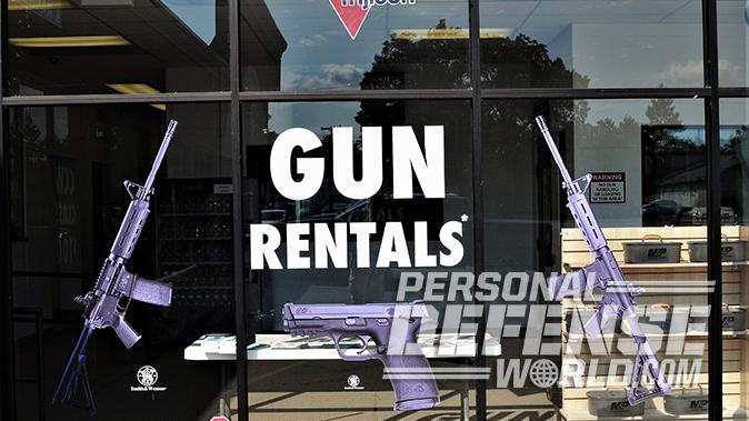 first gun rental sign