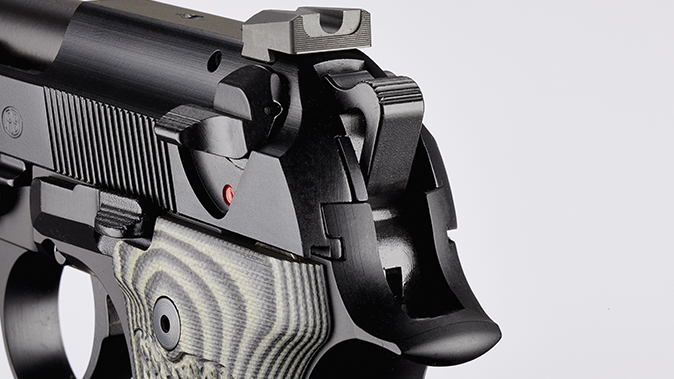 Wilson/Beretta 92G Centurion Tactical pistol rear sight