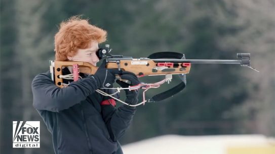 winter olympics biathlon rifle shooting