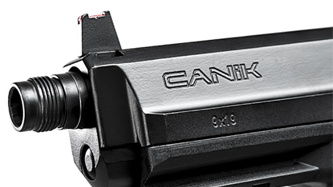 Canik TP9SFT pistol threaded barrel
