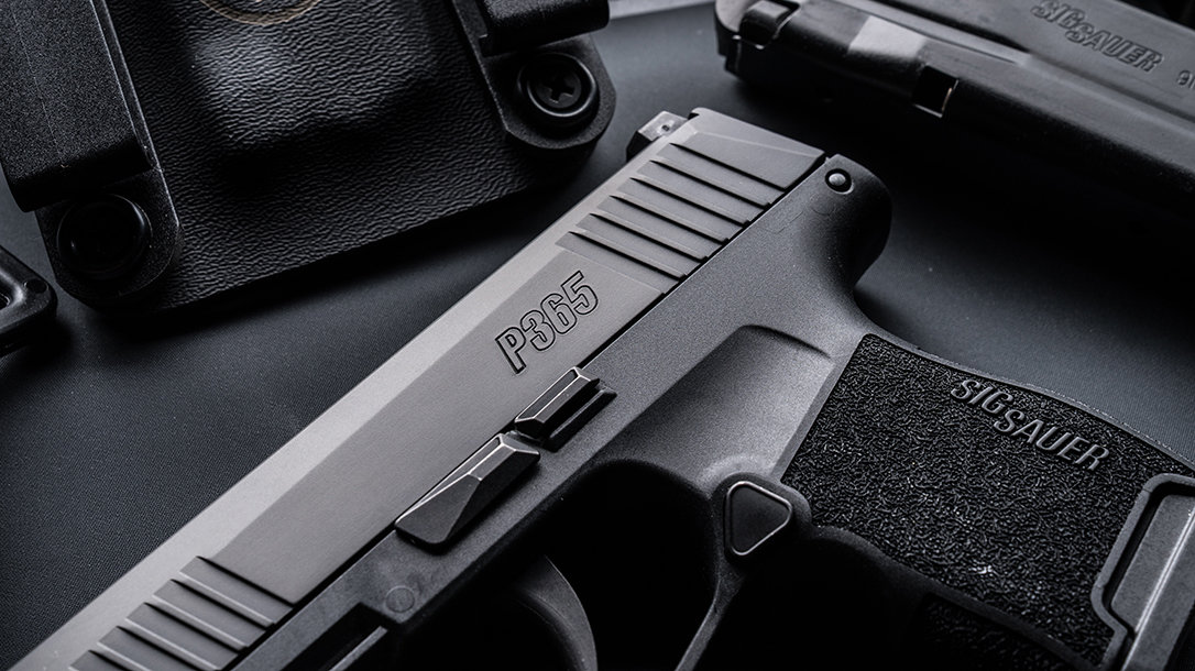 sig p365 pistol rear serrations