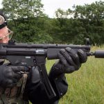 Walther HK MP5A5 rifle shooting