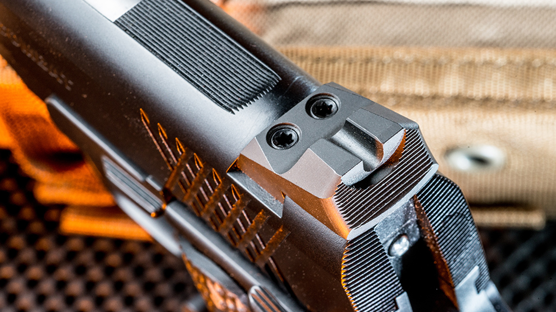 Wilson Combat X-TAC Elite Carry Comp 9mm pistol rear sight