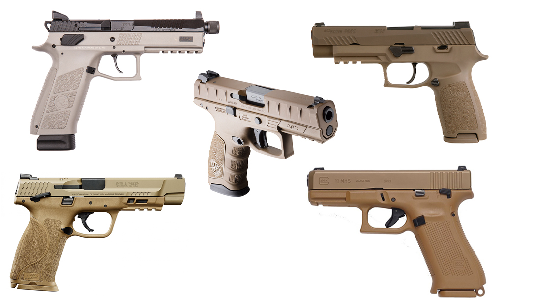 Modular Handgun System pistols include Beretta, SIG Sauer, Glock, CZ-USA, and Smith & Wesson