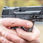 Smith & Wesson M&P M2.0 Subcompact pistol, firing