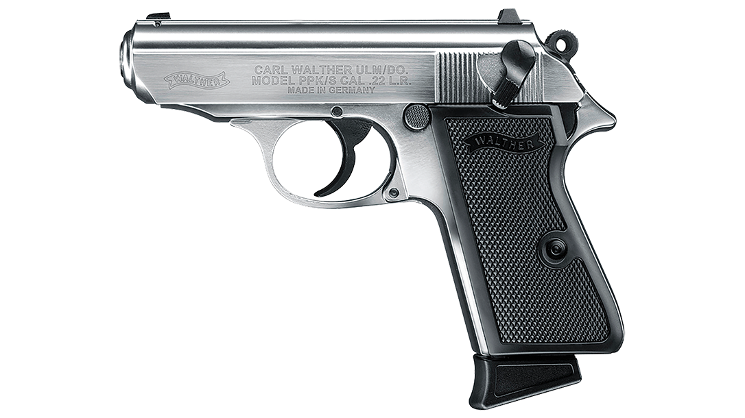New Walther PPK/s pistols feature a larger beavertail to minimize slide bit...