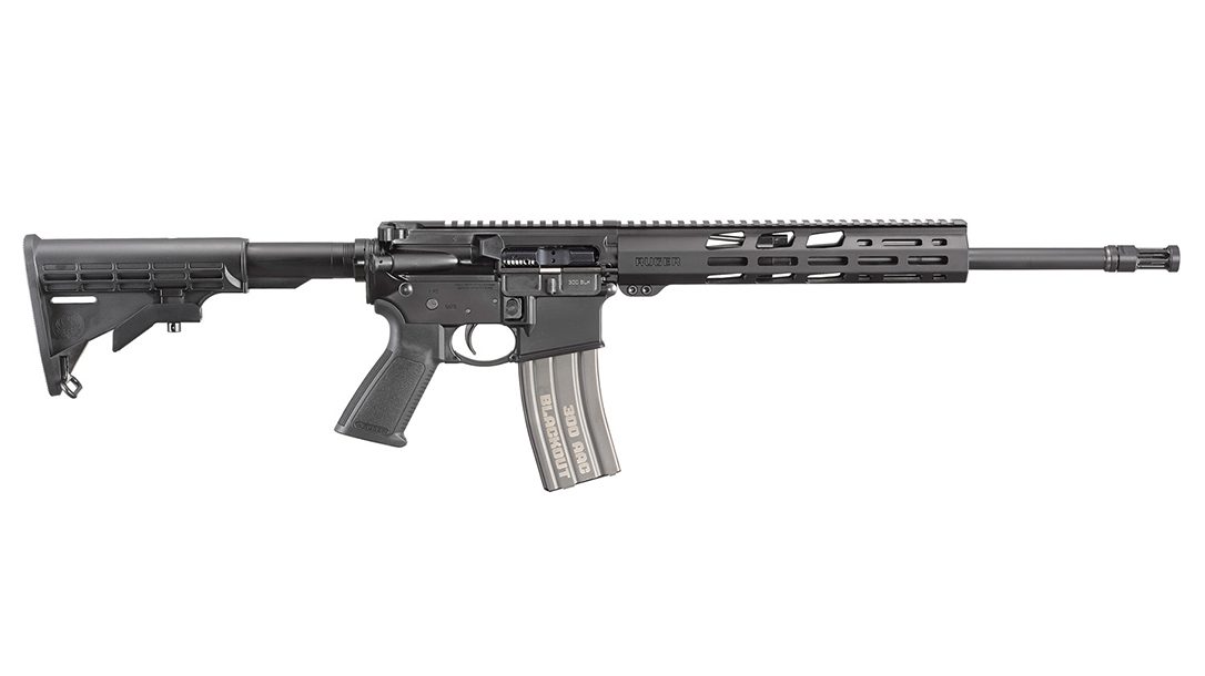 The Ruger AR-556 300 BLK utilizes a pistol-length gas system.