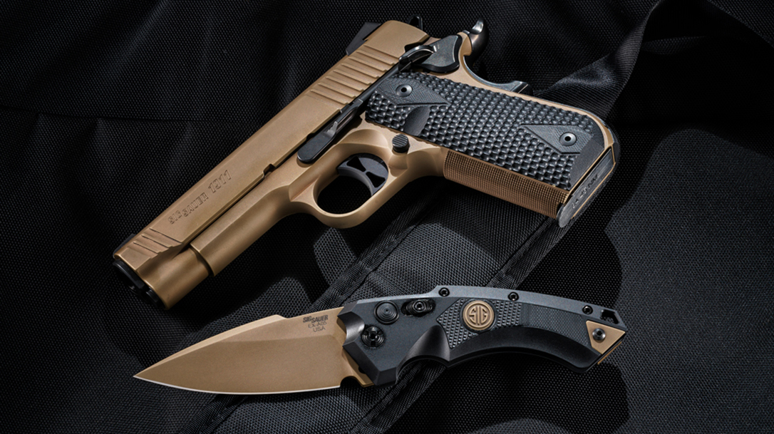 Hogue Legion knives, SIG Sauer Legion, SIG knives pair to SIG Sauer pistols for the ultimate EDC Combo.