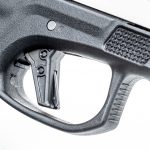 The flat trigger includes a passive safety system.