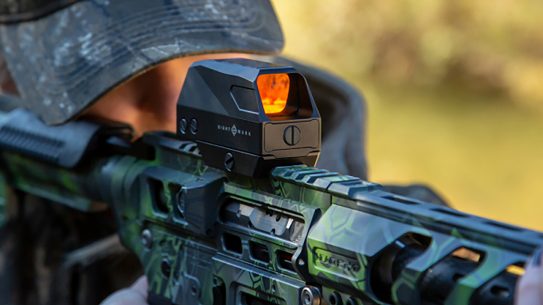 The Sightmark Volta blends solar power with a AAA battery power supply.