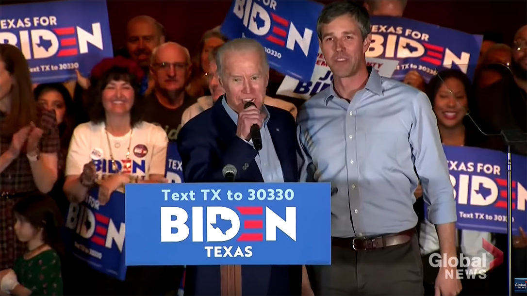 Beto O'Rourke Gun Control, While rallying voters in Dallas ahead of Super Tuesday, Joe Biden promises Beto O'Rourke will lead the charge on gun control in a Biden White House.