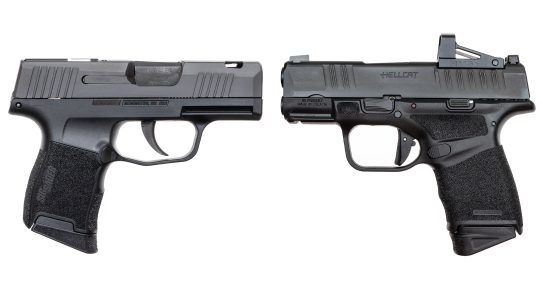 The author tested the SIG Sauer P365 SAS vs the Springfield Armory Hellcat.