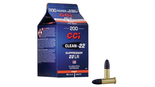 CCI Clean-22 Suppressor Ammo runs cleaner and improves accuracy through suppressors.