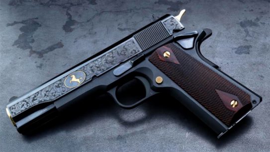 The Davidson's Colt 1911 Heritage pistols feature Baron Engraving's work.