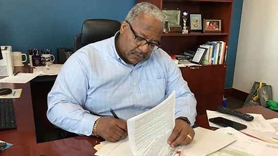 West Palm Beach Mayor Keith James signed a declaration banning guns for 72 hours.