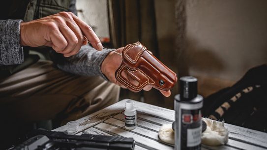 Keep your leather belt, holster and ammo carrier ready with the Galco Holster Care Kit.