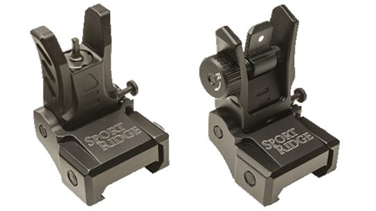 The aluminum, lightweight low-profile Sport Ridge AR Sights provide a solid backup system.